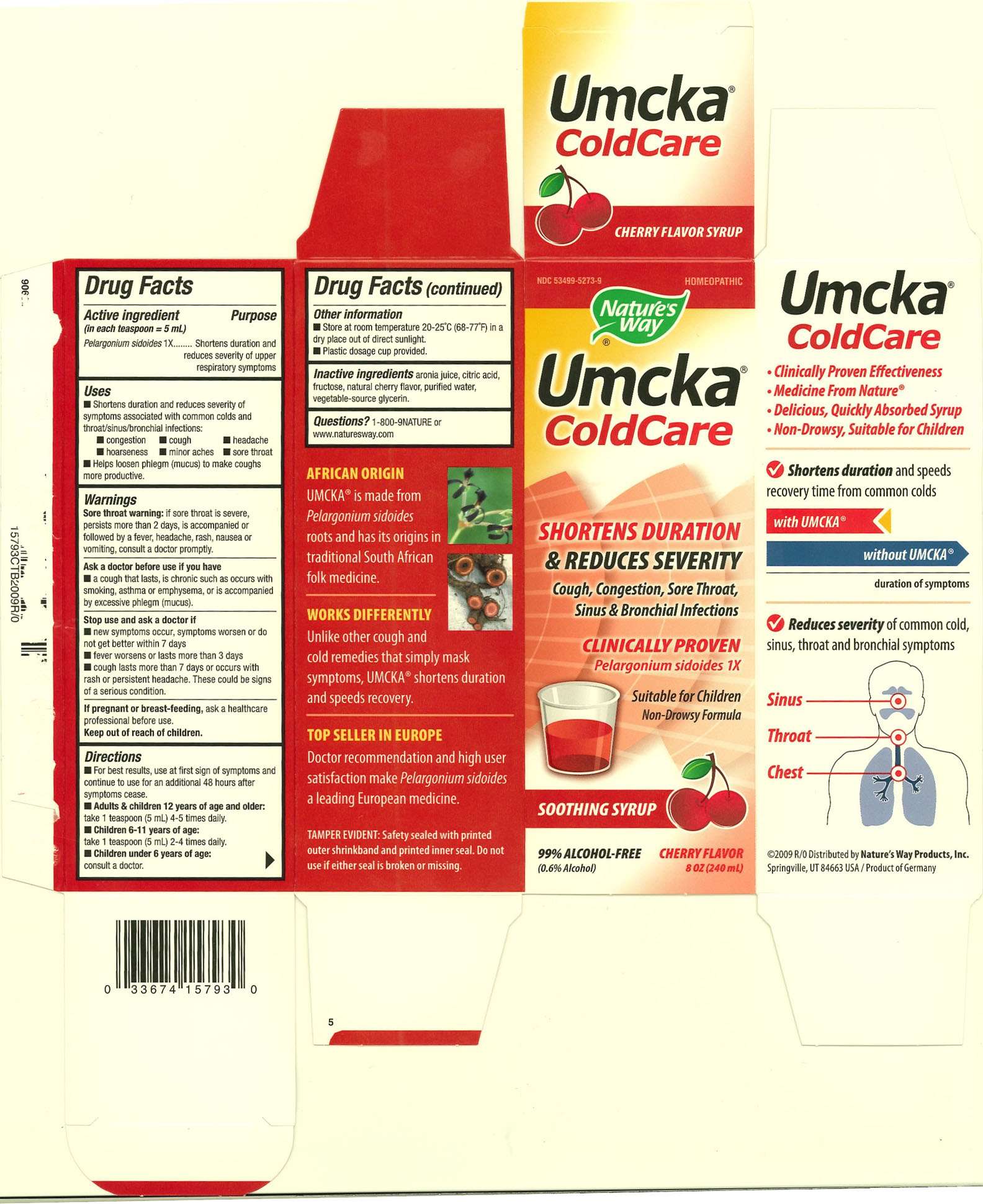 Umcka ColdCare Alcohol Free Cherry